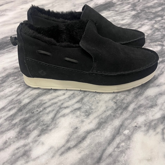 Sperry Shoes - Sperry Black Moccasins with Cream Sole